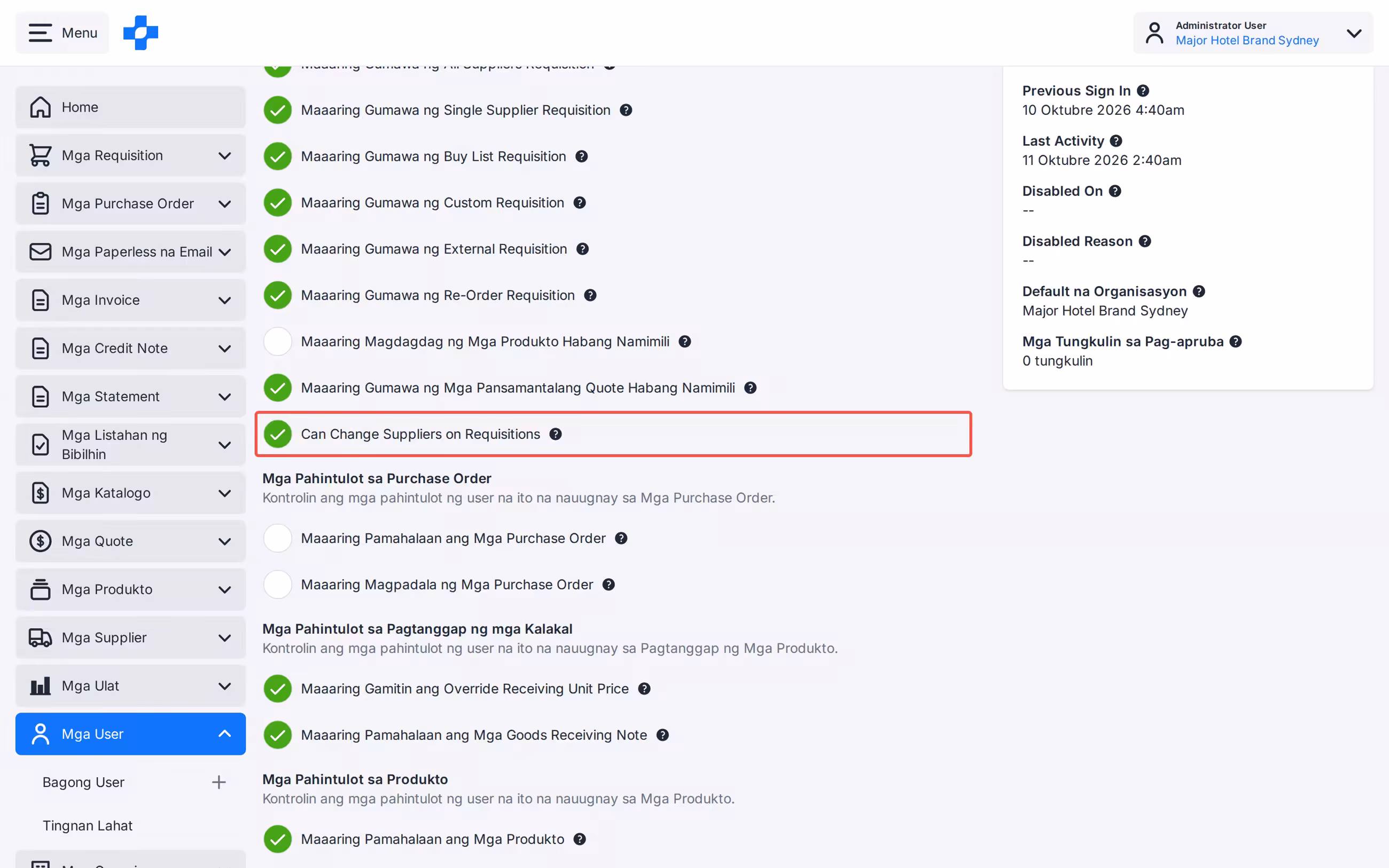 Requisition line Quote picker with Can Change Suppliers on Requisitions
