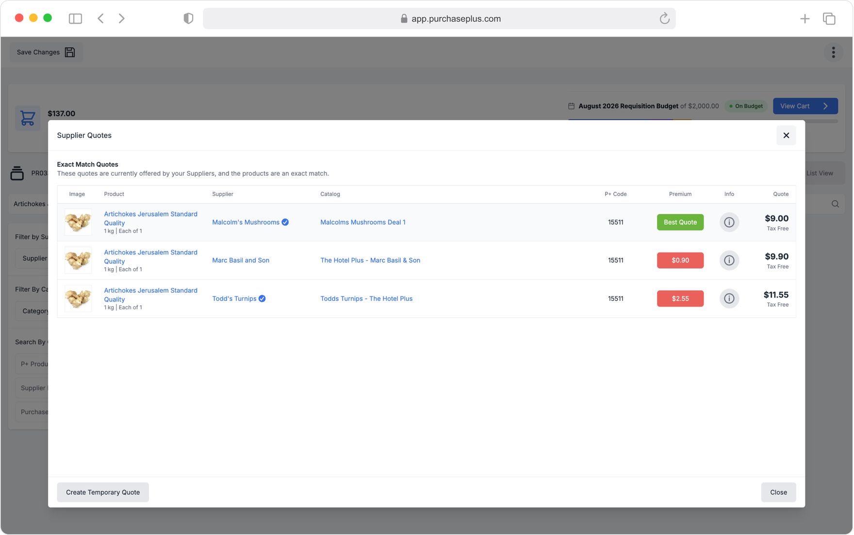 Invoices awaiting approval list with approve and reject actions