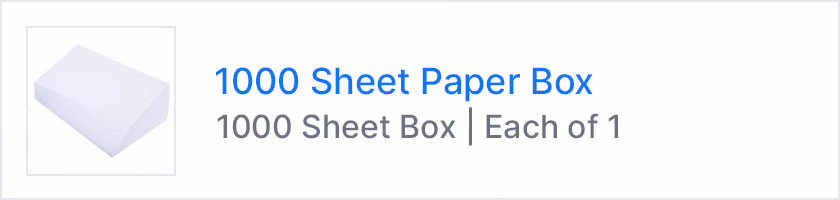 1000 Sheet Paper Box product details