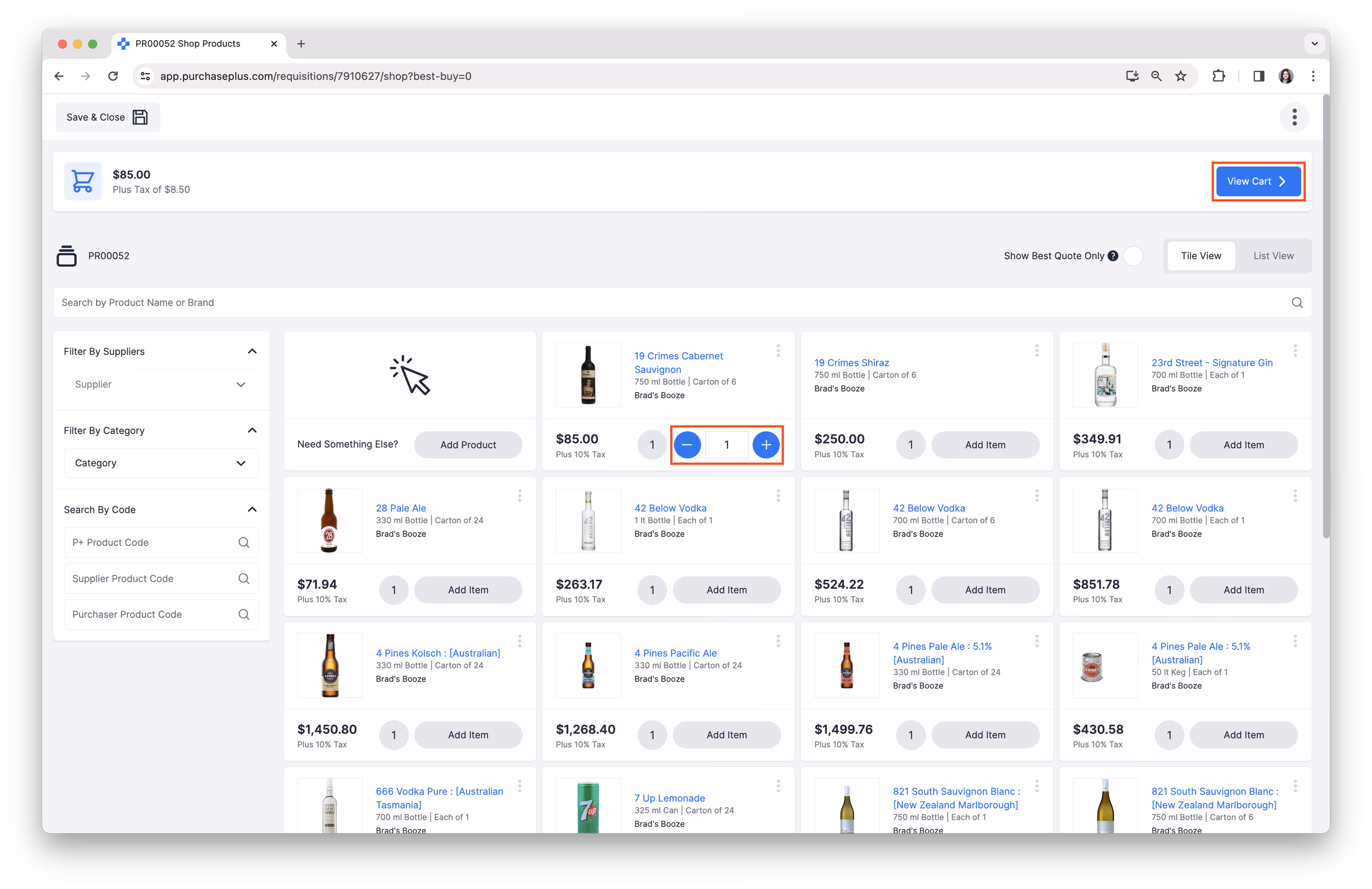 Complete Requisition in Basic Shopping or Advanced Shopping