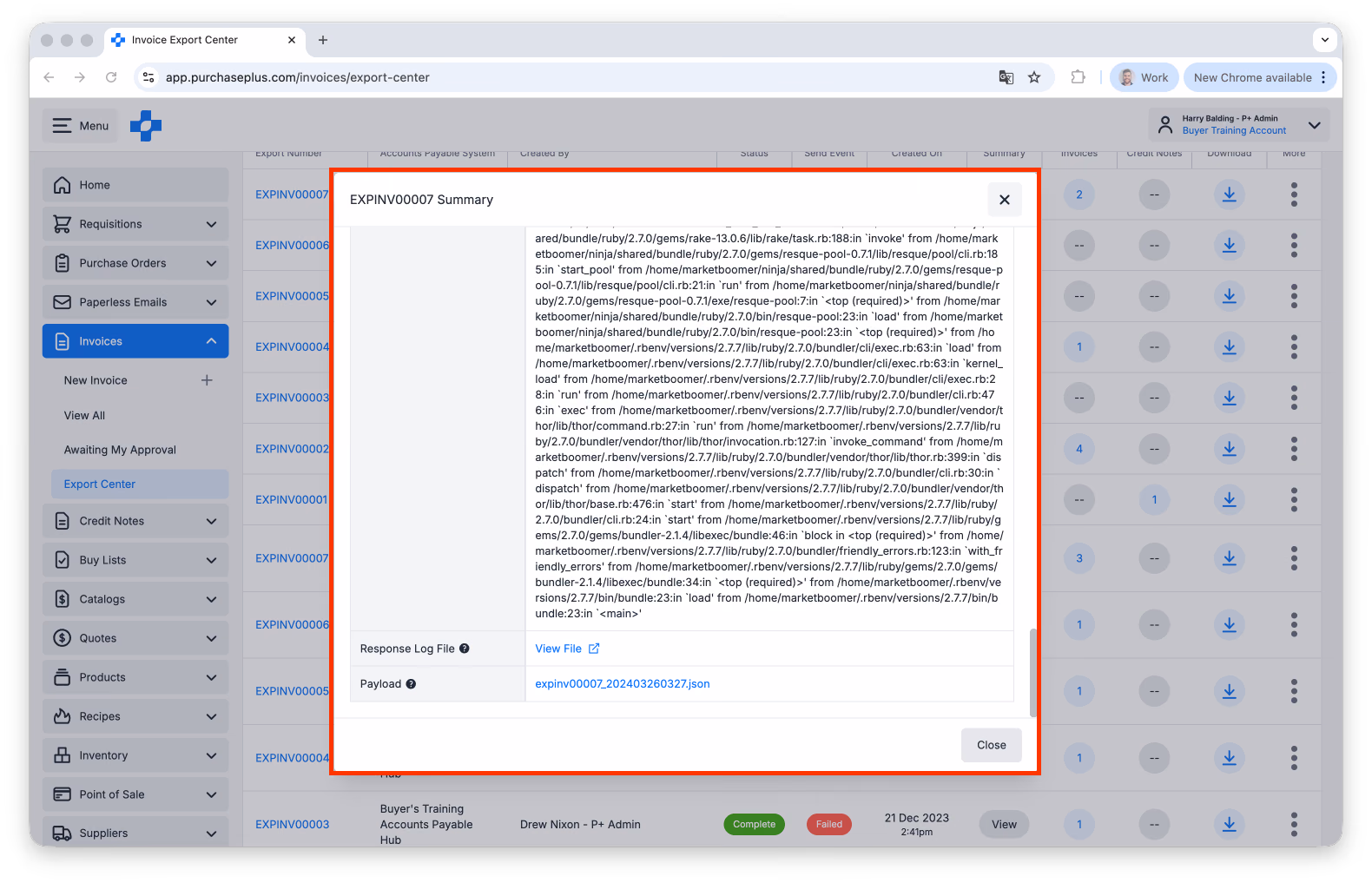 Response Log File