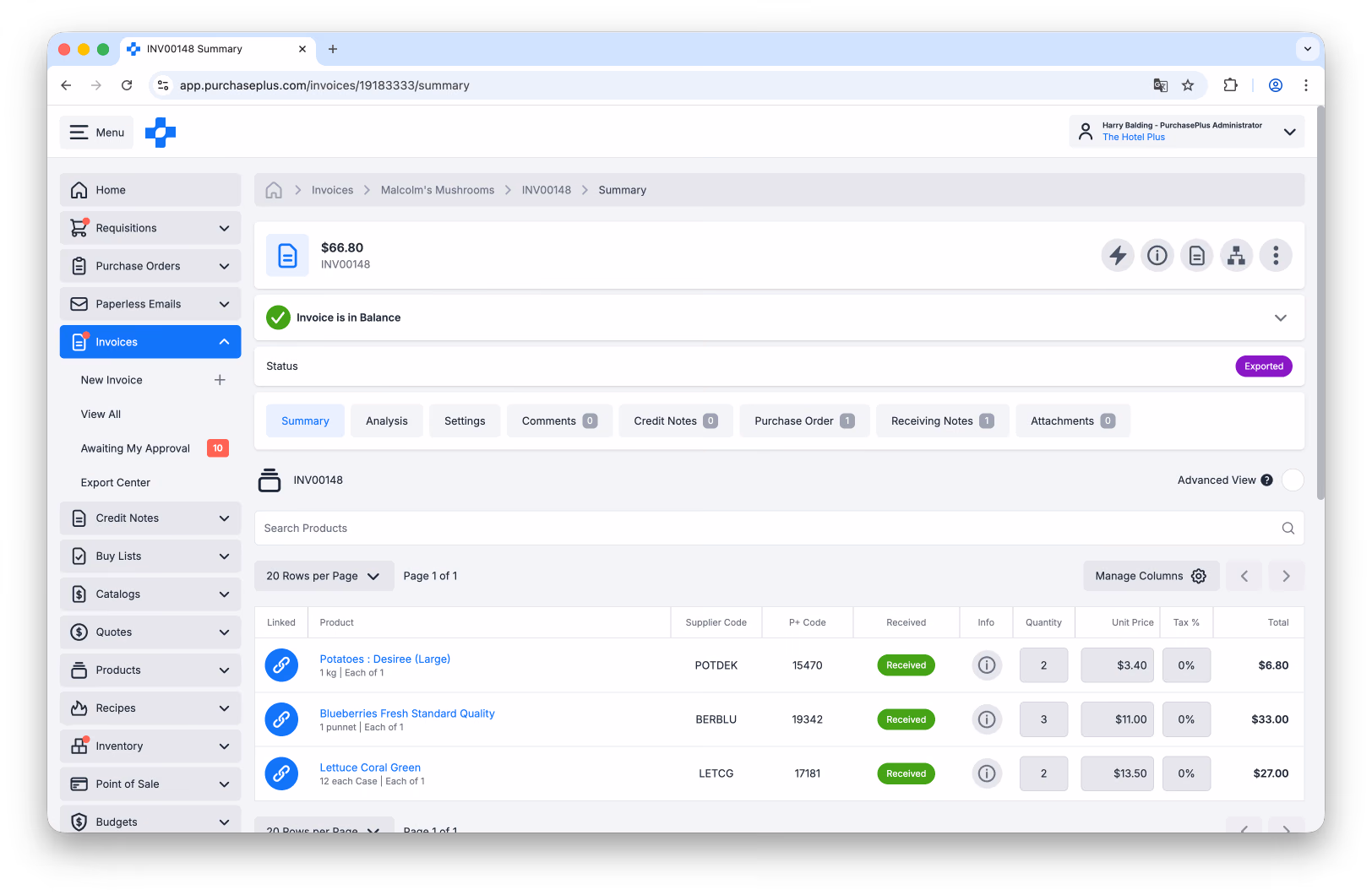 Invoice management overview