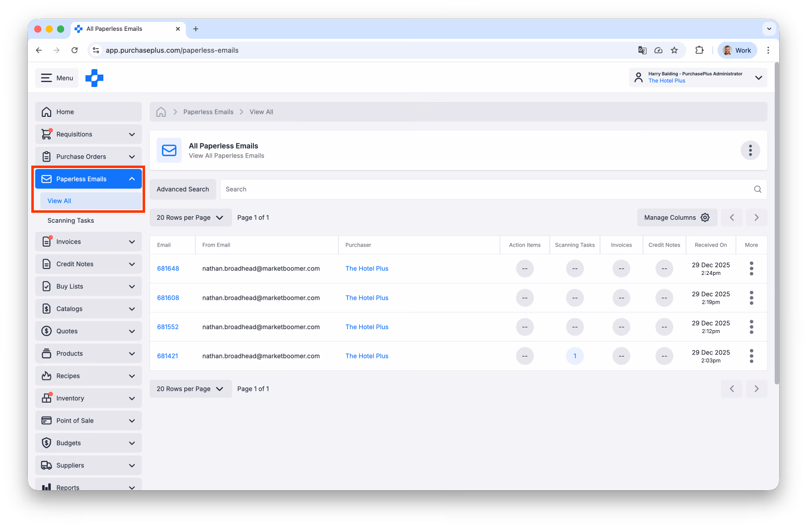 Paperless Emails