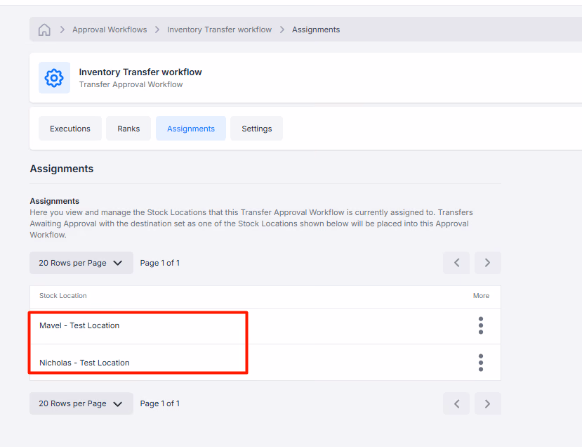 Stock Transfer Approval Workflow on a Stock Location