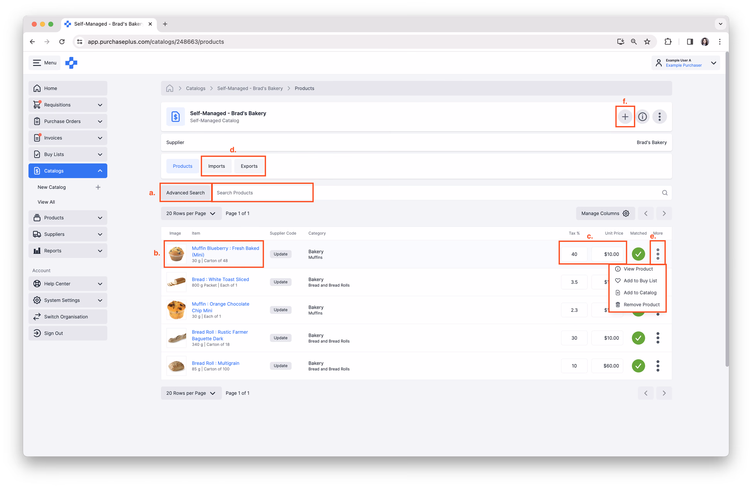 View and edit Self-Managed Catalog