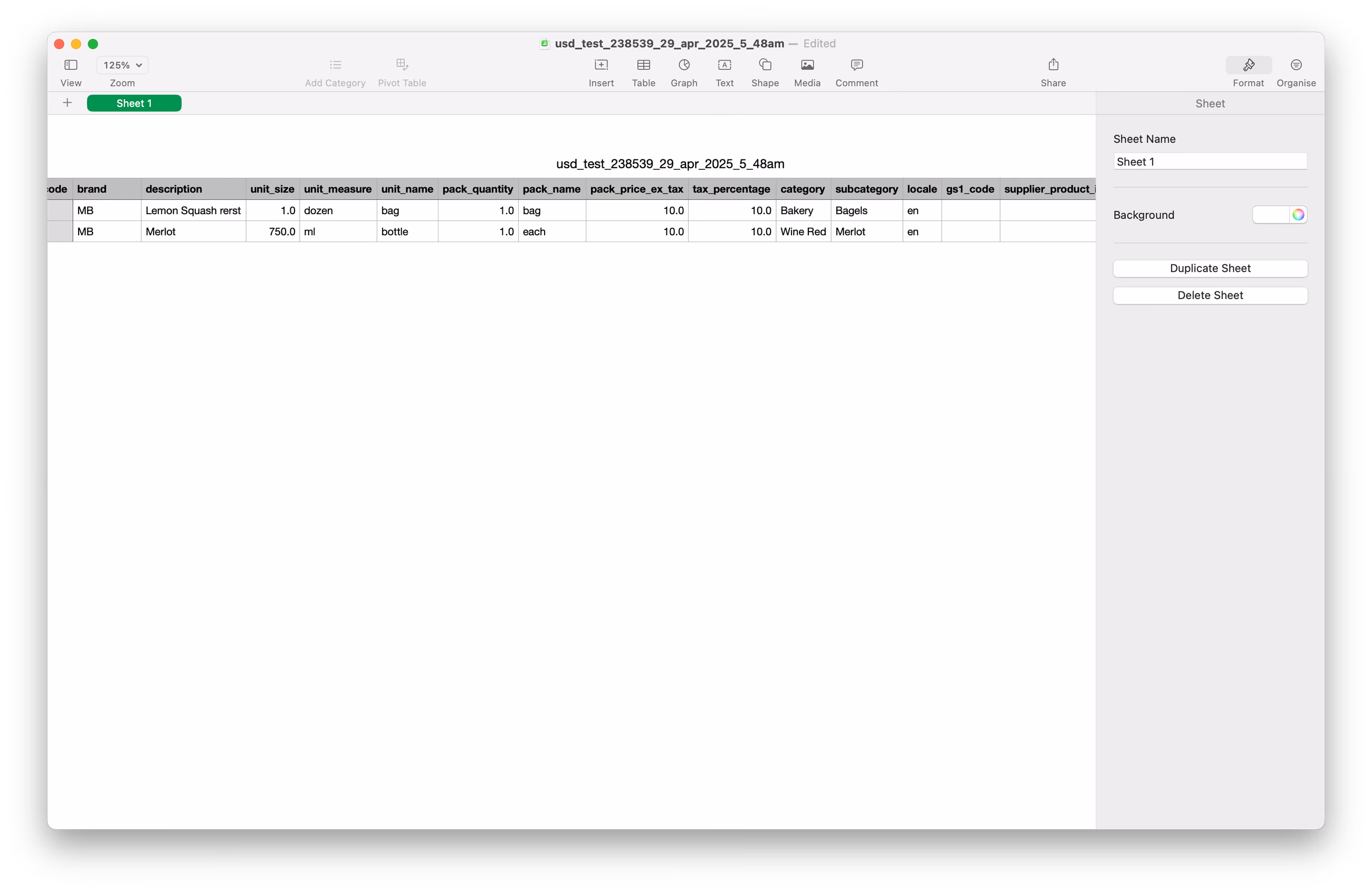 Catalog Import File example