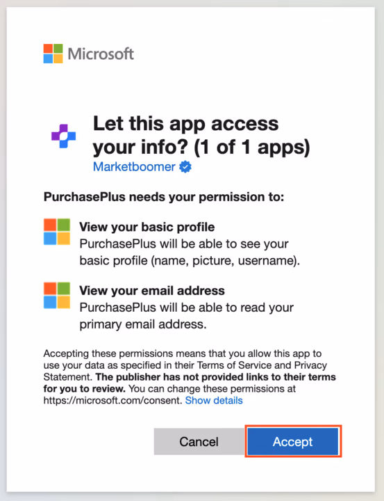 Accept Microsoft